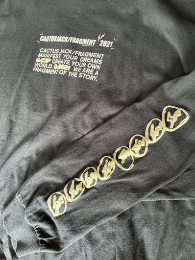 Travis Scott Cactus Jack For Fragment Logo L S "Black"
