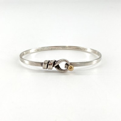 TIFFANY&Co.(ティファニー) フック&アイ Ag925/Au750 ブレスレット シルバー