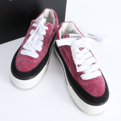 ■新品同様 シャネル 37 24cm ココマークスニーカー