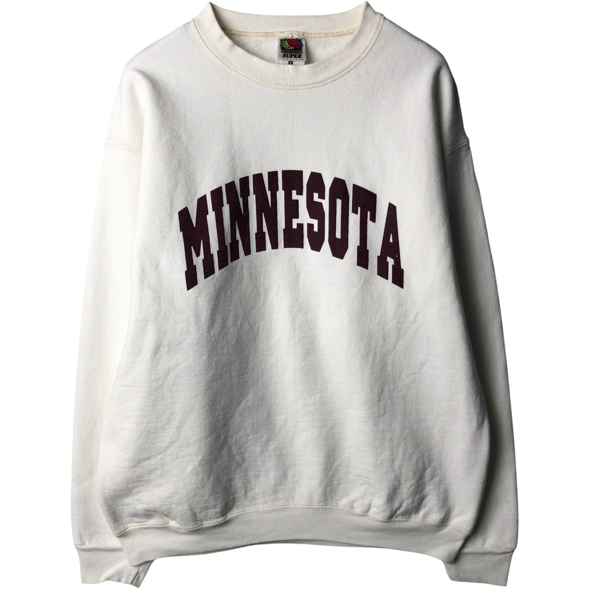 古着 00年代 フルーツオブザルーム FRUIT OF THE LOOM SUPER COTTON MINNESOTA ミネソタ大学 カレッジスウェットシャツ トレーナー メンズM相当/eaa419758
