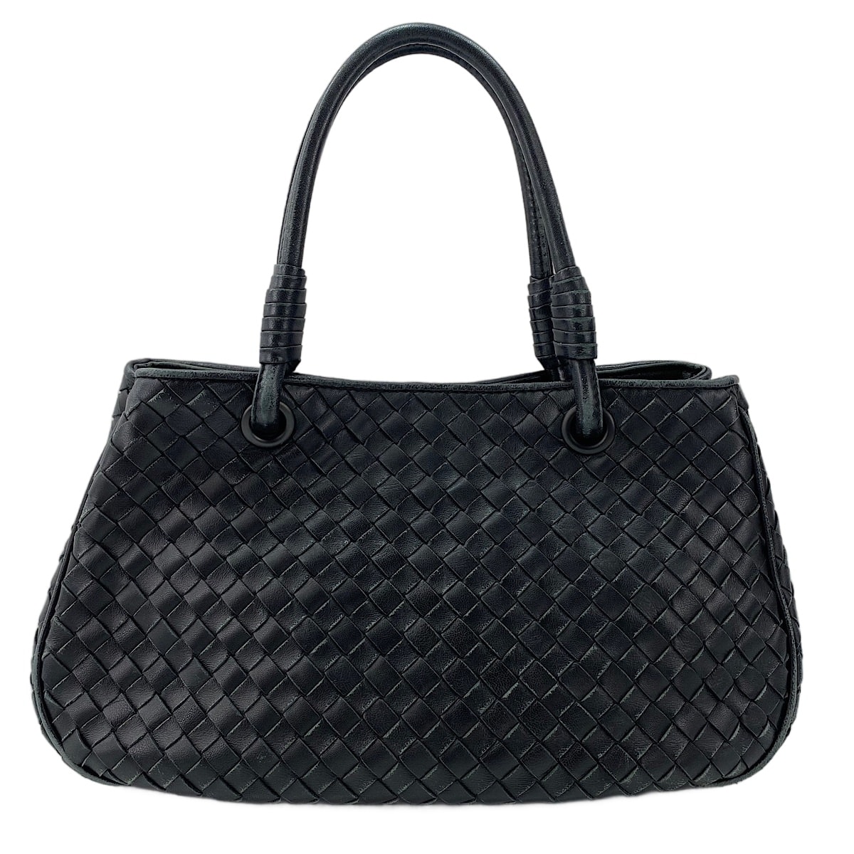 ボッテガヴェネタ BOTTEGAVENETA レザー イントレチャート ハンドバッグ【中古】