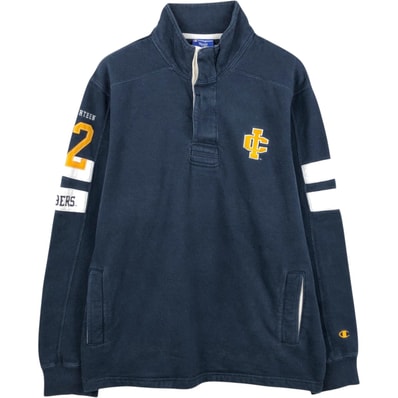 古着 チャンピオン Champion HERITAGE ハーフボタン カレッジスウェットシャツ トレーナー メンズL相当/eaa652174