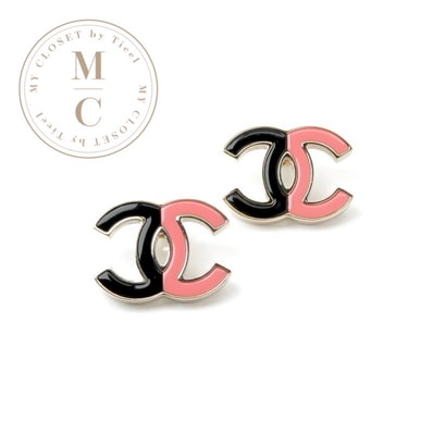 シャネル CHANEL ピアス イヤリング ゴールド ピンク ブラック ココマーク