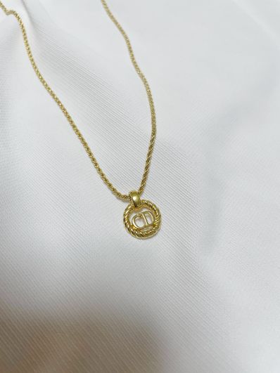 Dior Logo Necklace "Gold"
