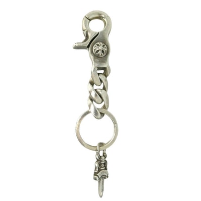 CHROME HEARTS クロムハーツ(原本有) CLP CHN CLASSIC-S ショート クラシックリンク #5ダガー シルバー キーチェーン キーリング シルバー系【中古】