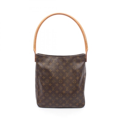 ルイ・ヴィトン LOUIS VUITTON ルーピングGM モノグラム ショルダーバッグ バッグ PVCコーティングキャンバス レザー モノグラム レディース ブラウン系 M51145 【中古】