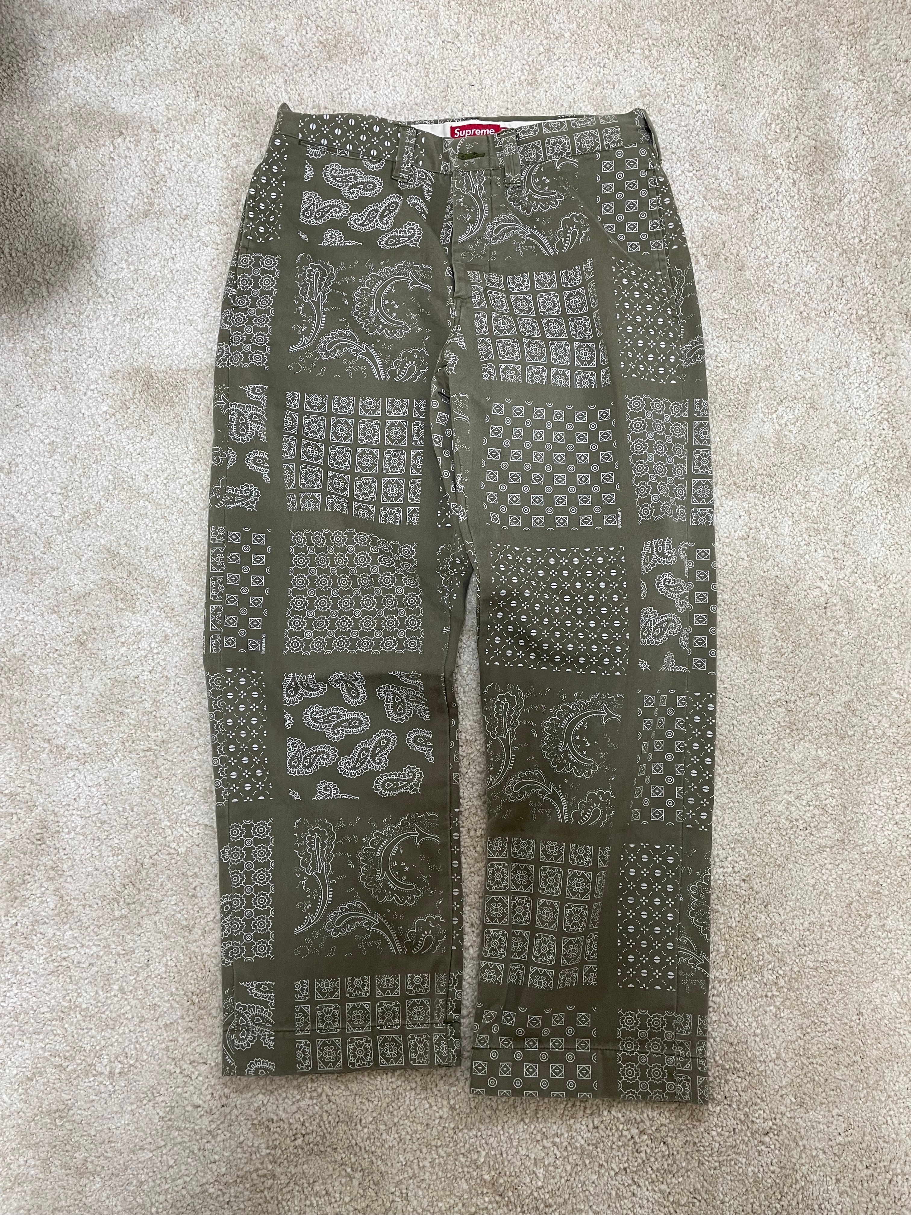 Supreme Paisley Grid Chino Pant 