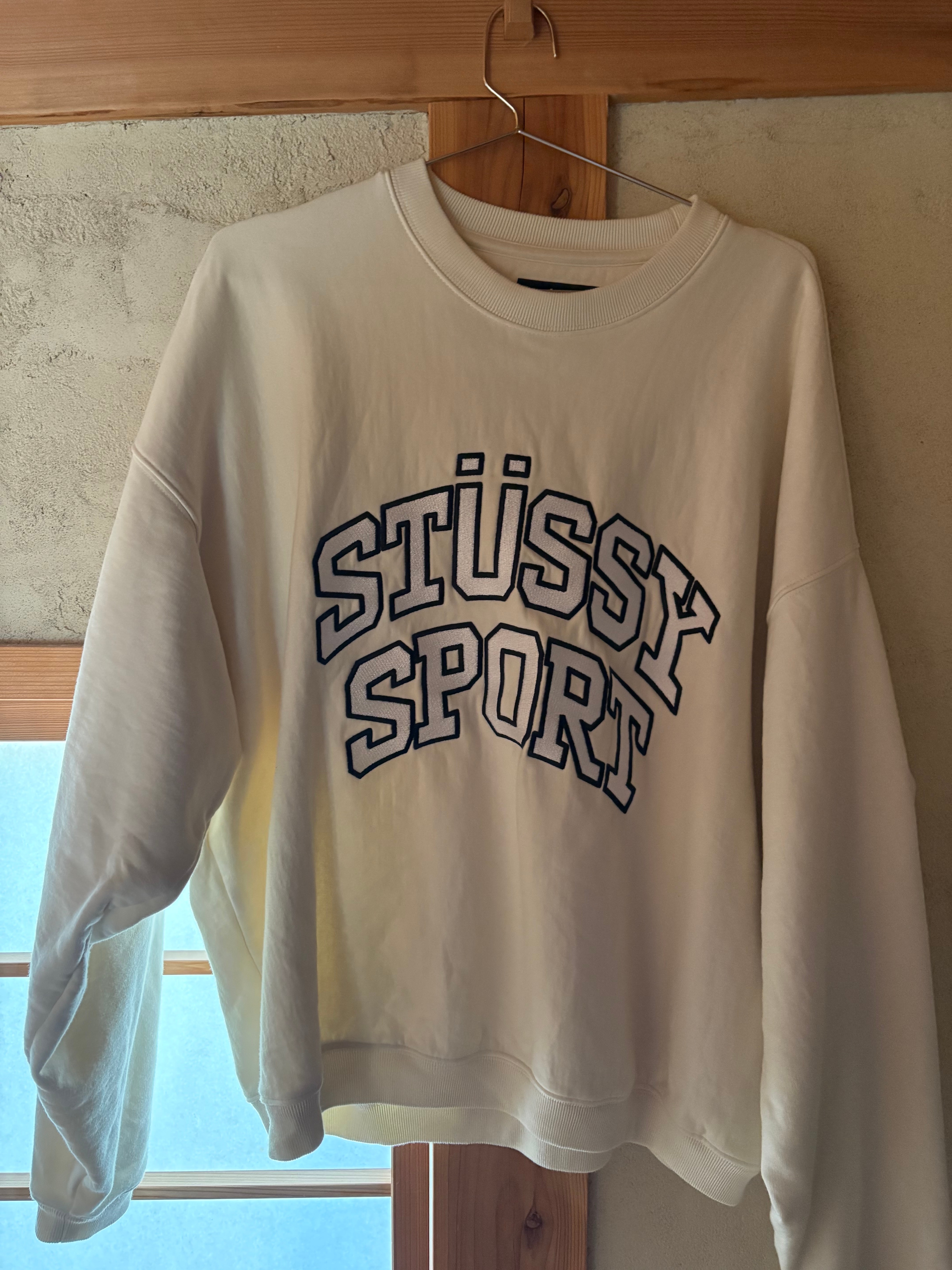 Stussy Sport Relaxed Oversized Crew "Ivory"