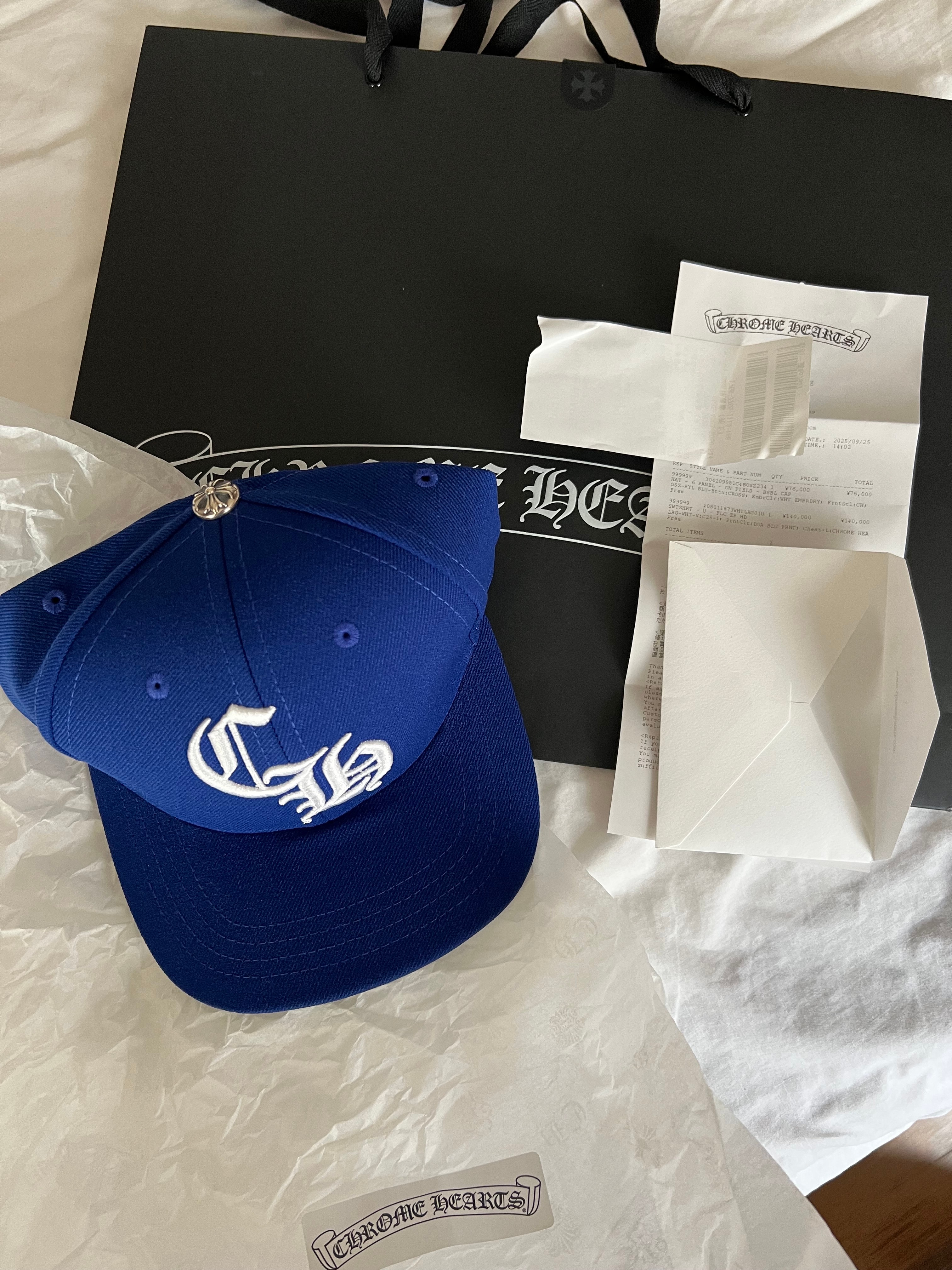 クロムハーツ CHロゴ ベースボールキャップ "ブルー"