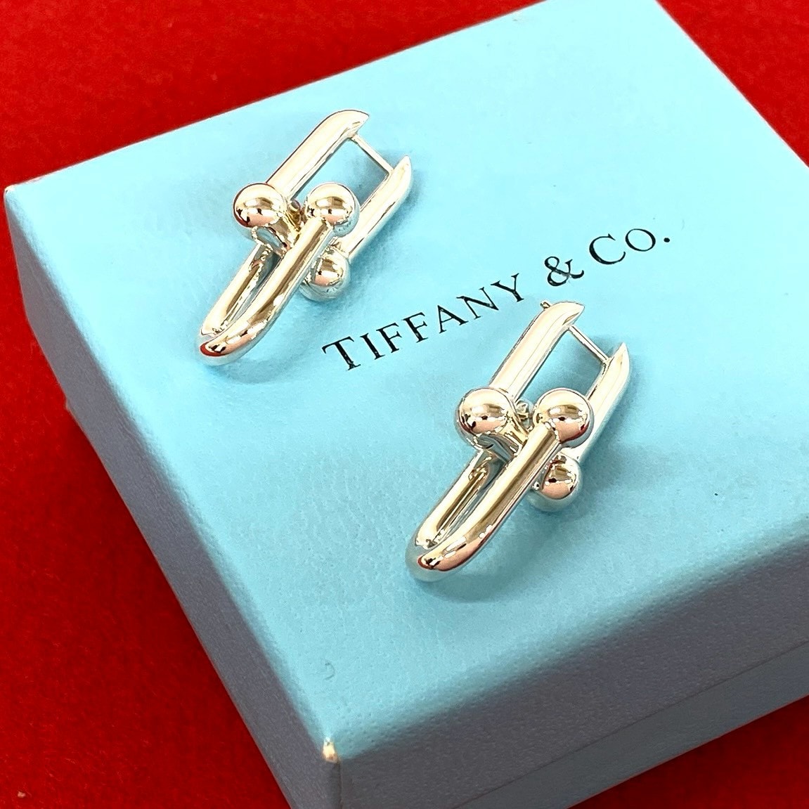 TIFFANY&Co. ティファニー ハードウェア ラージリンク ピアス シルバー925 ピアス シルバー
 75850