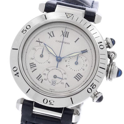 カルティエ パシャ 38 W31018H3 メンズ 【中古】