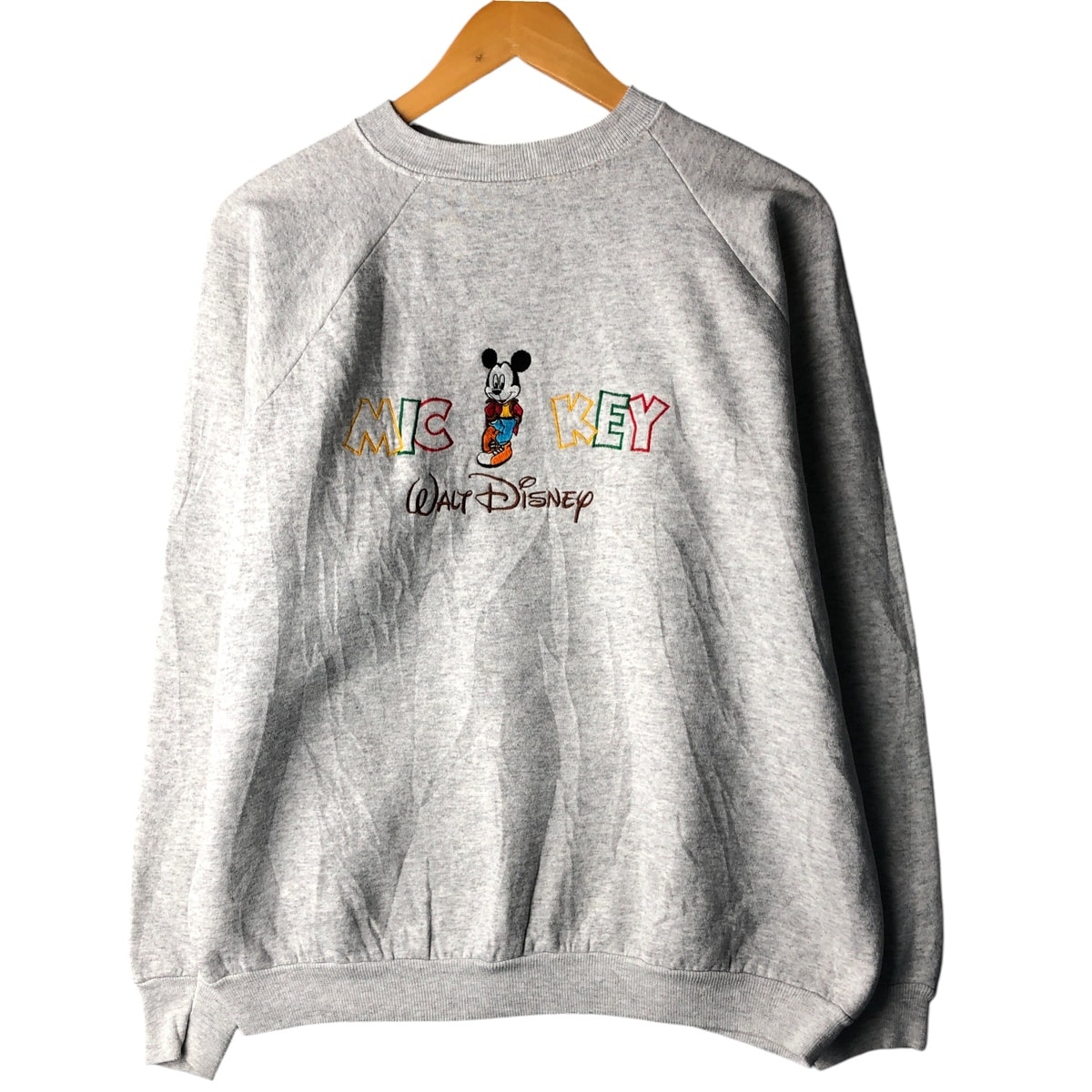 古着 90年代 ヘインズ Hanes MICKEY MOUSE ミッキーマウス ACTIVEWEAR キャラクタースウェットシャツ トレーナー USA製 メンズL相当 ヴィンテージ/eaa482374