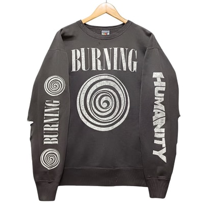 SAINT MICHAEL セントマイケル 品番 SM-S23-0000-041 Crew Sweat Shirt Burning ダメージ加工 スウェット 53628