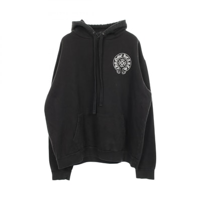 クロムハーツ CHROME HEARTS ホースシュー バックプリント 東京限定 パーカー 衣料品 トップス コットン メンズ ブラック系 【中古】