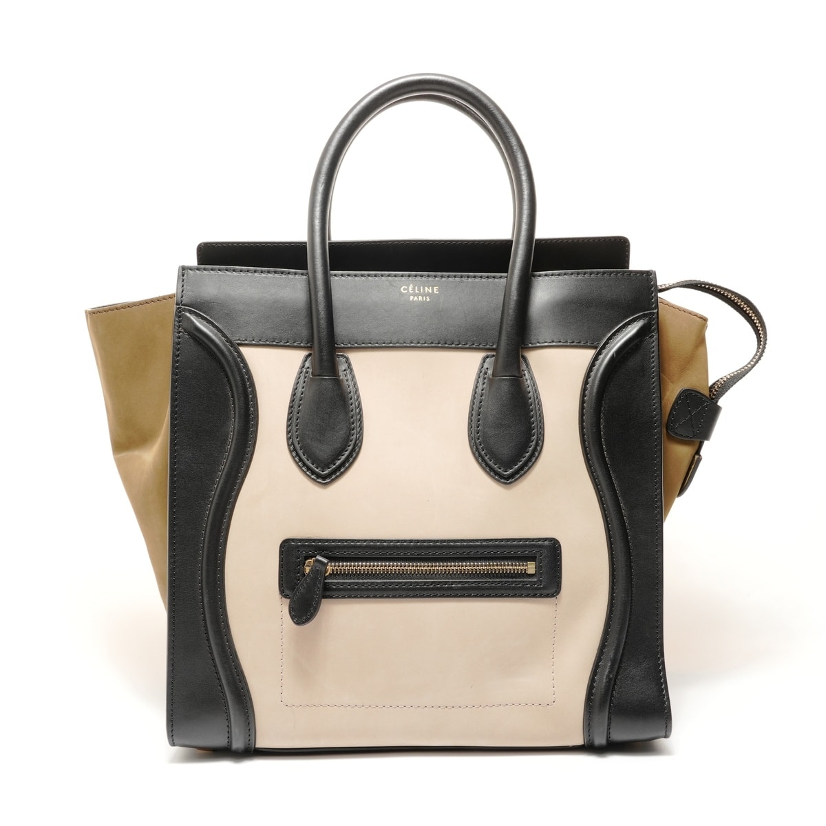 セリーヌ CELINE ラゲージ ミディアム スエード レザー ハンドバッグ【中古】