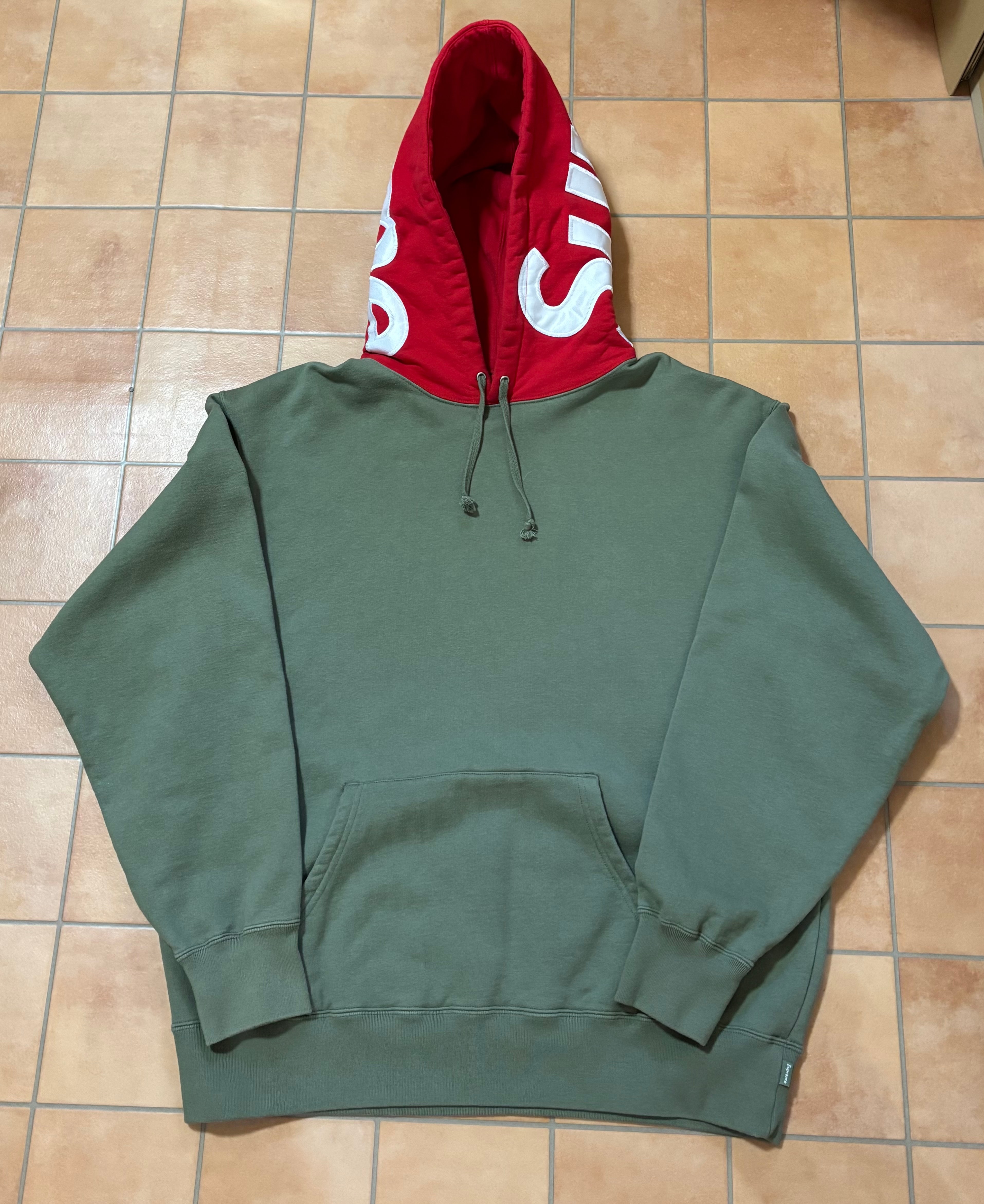 Supreme Contrast Hooded Sweatshirt "Olive"