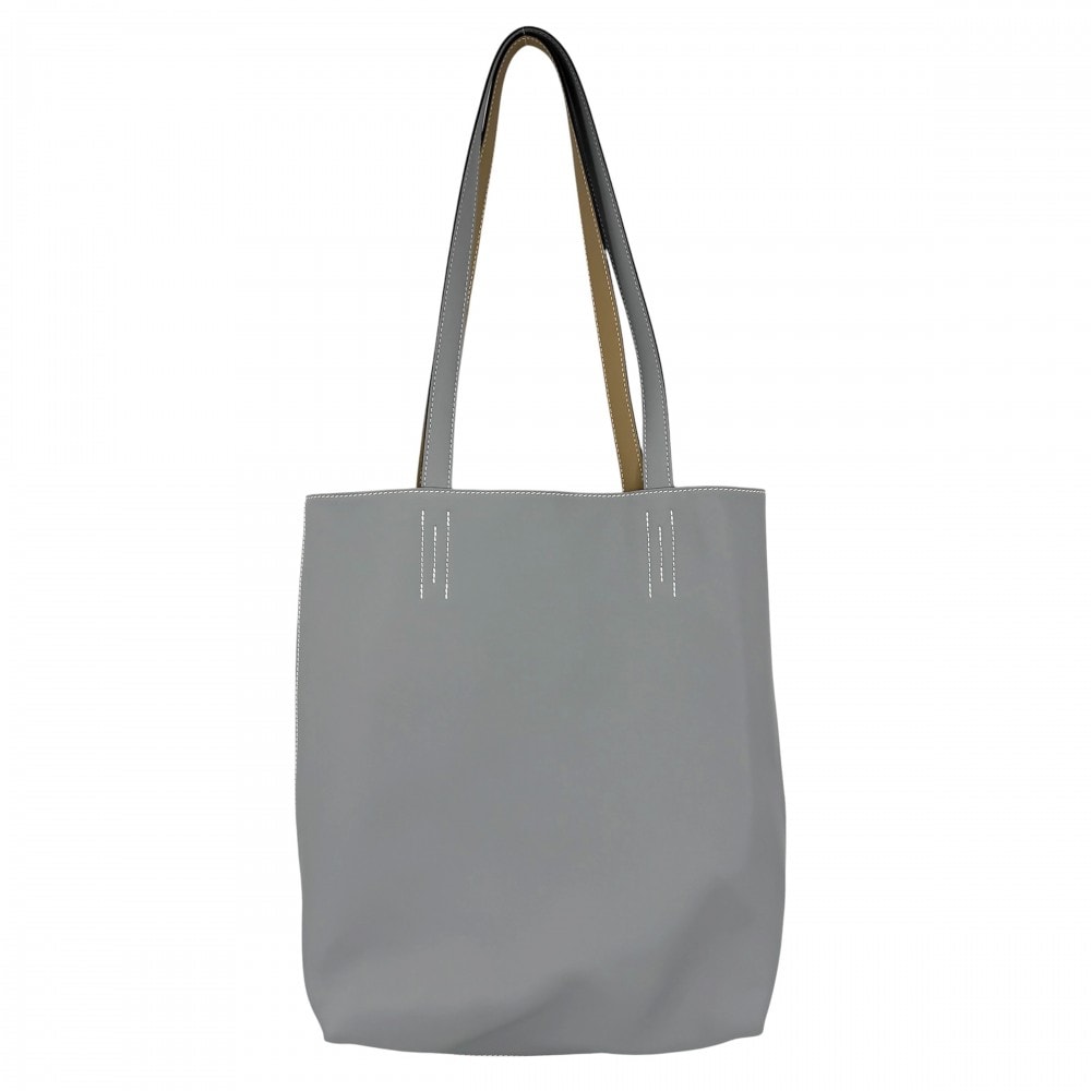 HERMES エルメス トートバッグ ネオドゥブルセンス35 リバーシブル ハンドバッグ 肩掛け Double Sens K刻印 レザー グレー系 ブラウン系 レディース 美品 2025年【中古品】