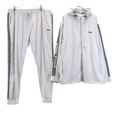 FILA フィラ トラックジャケット 上下セットアップ 5L ホワイト系 ビッグサイズ