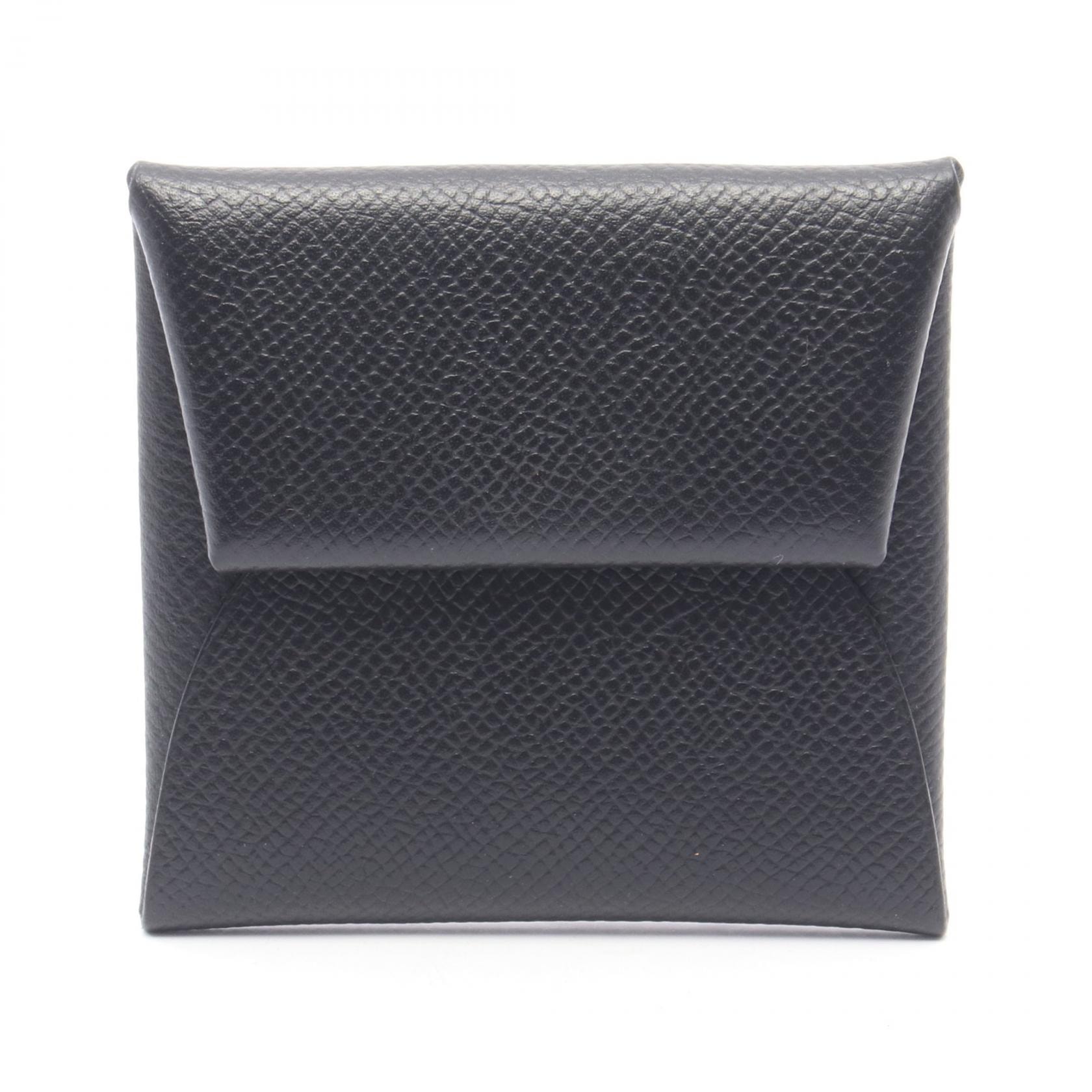 エルメス HERMES バスティア コインケース 財布 レザー ヴォーエプソン ヴォーエプソン B刻印(2023年製造) レディース ブラック系 【中古】