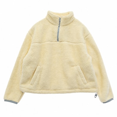 Levi's リーバイス A9339-0002 Canyon 1/4 Zip Sweatshirt レディース プルオーバー フリース ジャケット ホワイト系 XS【新古品】【未使用】【中古】