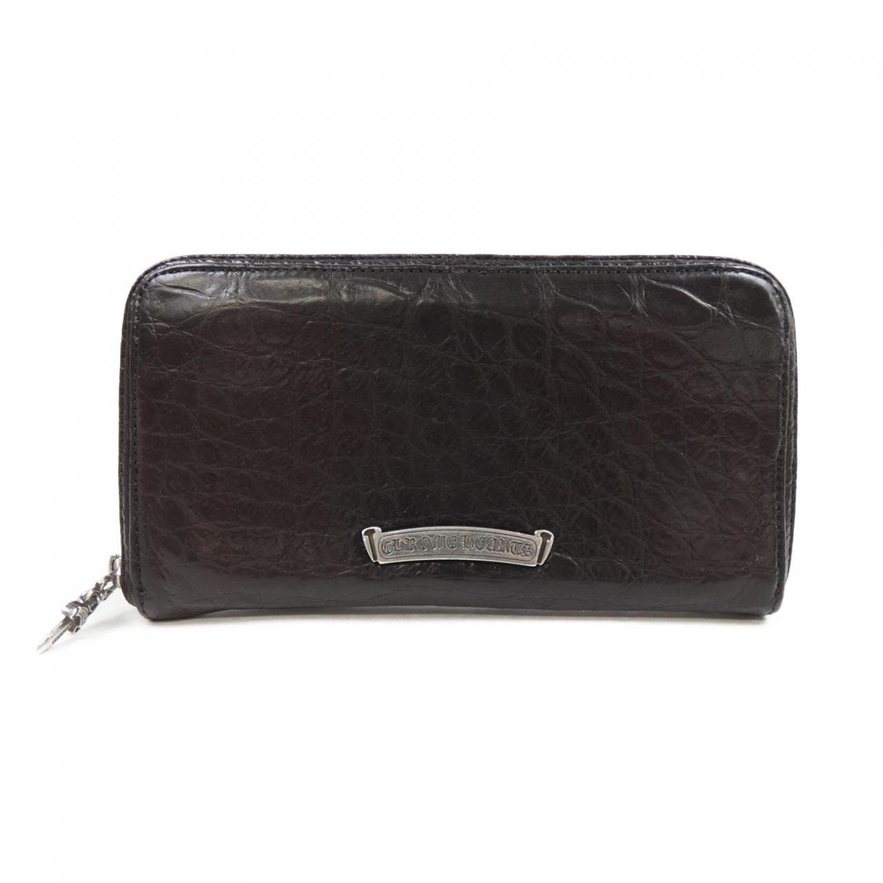 Chrome Hearts REC F ZIP Alligator Leather Long Wallet "Brown"