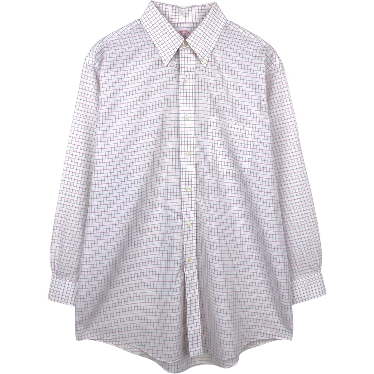 古着 ブルックスブラザーズ Brooks Brothers 346 長袖 ボタンダウンチェックシャツ メンズL相当/eaa666455