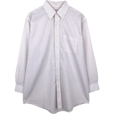 古着 ブルックスブラザーズ Brooks Brothers 346 長袖 ボタンダウンチェックシャツ メンズL相当/eaa666455