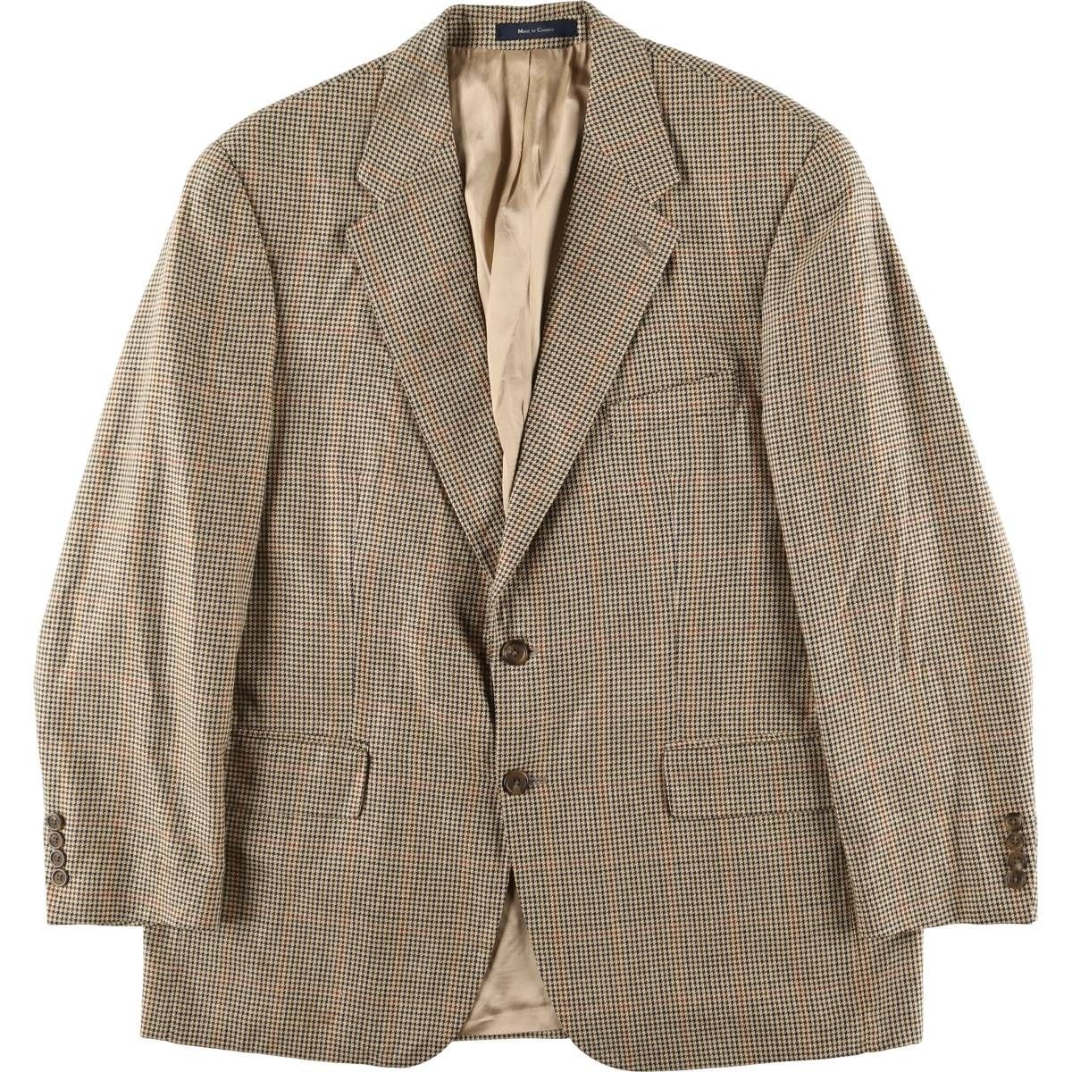 古着 80~90年代 ラルフローレン Ralph Lauren POLO UNIVERSITY CLUB 千鳥格子柄 チェック柄 テーラードジャケット カナダ製 メンズXL相当 ヴィンテージ/eaa600438