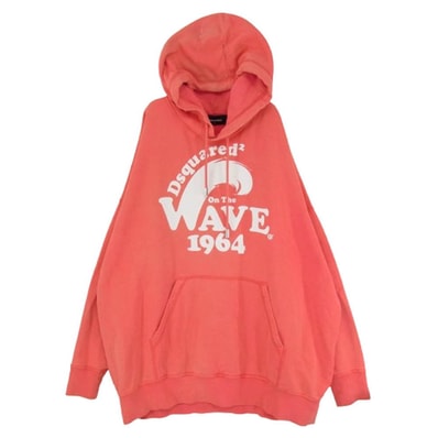 DSQUARED2 ディースクエアード パーカー 23SS s74gu0673s25030 ON THE WAVE オンザウェーブ パーカー サーモンピンク系【中古】
