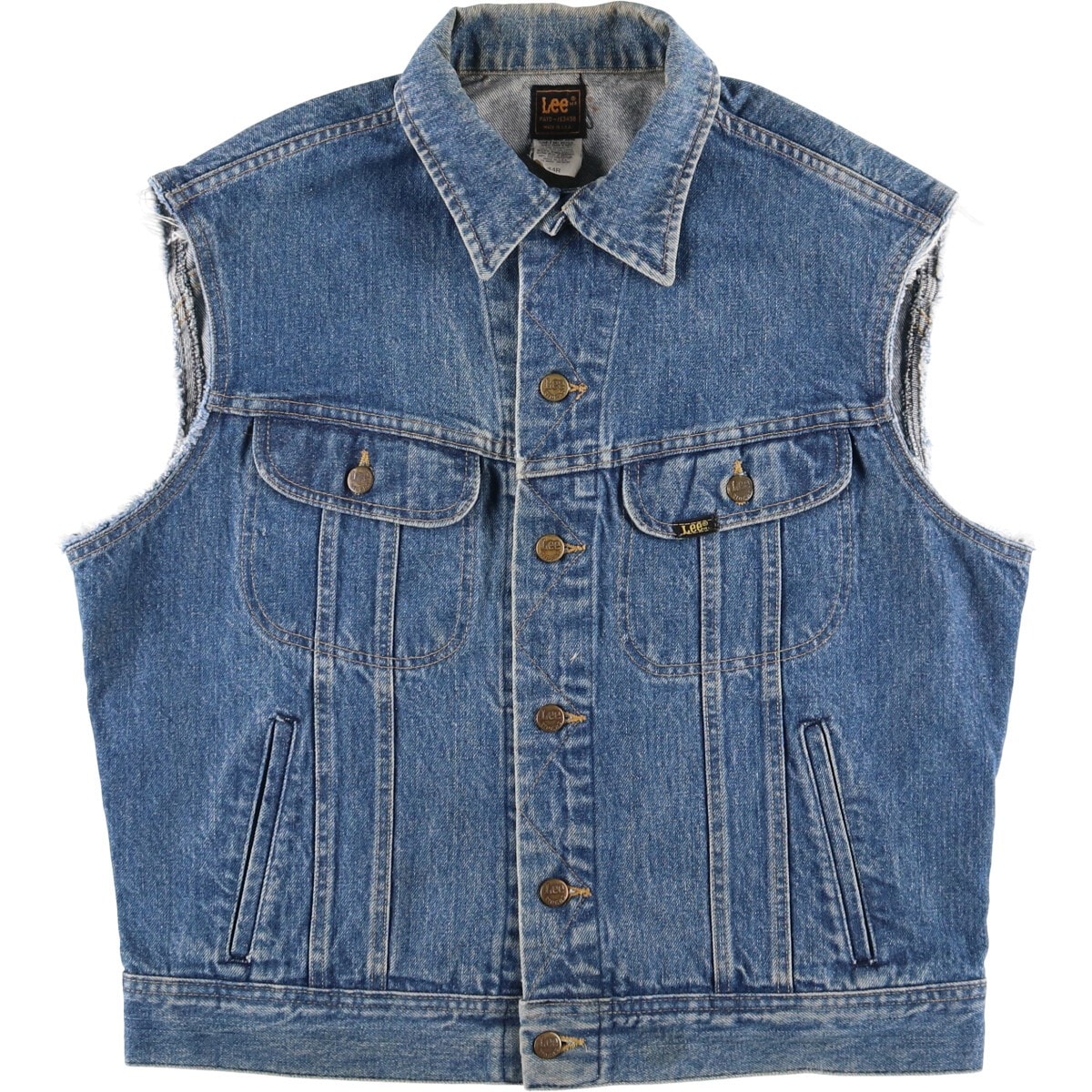 古着 90年代 リー Lee RIDERS ライダース カットオフ デニムベスト USA製 メンズL相当 ヴィンテージ/eaa577966