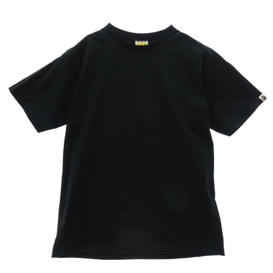 A BATHING APE アベイシングエイプ Tシャツ WORLD GONE MAD プリント 半袖 Tシャツ カットソー ブラック系 XL【中古】