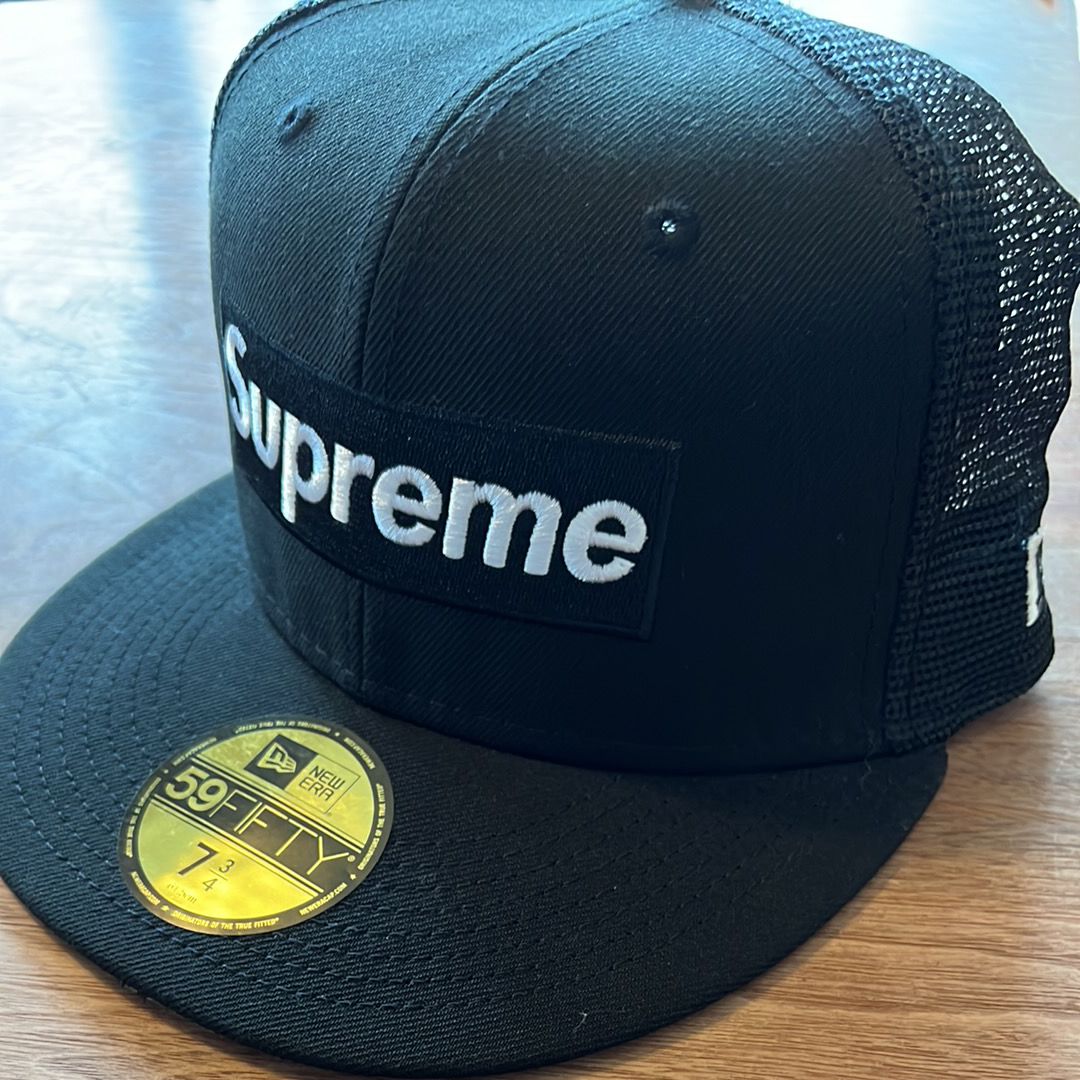 Supreme Box Logo Mesh Back New Era "Black" (22SS)