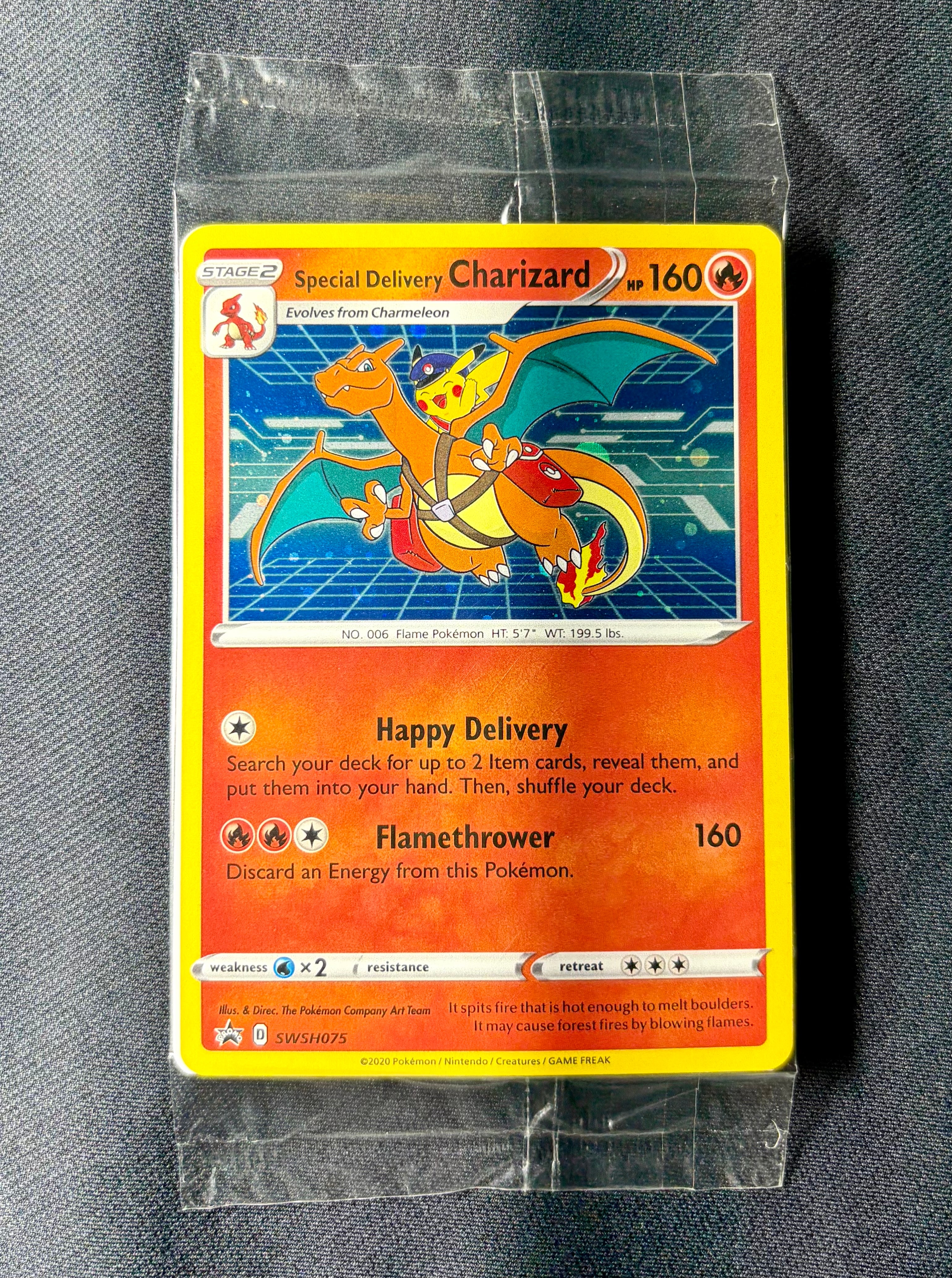 スペシャルデリバリーリザードン P [SWSH075]【英語版】(ソード&シールド「2022 ポケモンセンター イギリス スペシャルプロモ」)