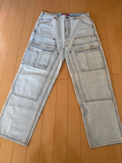 Supreme Double Knee Denim Utility Pant "Washed Blue"