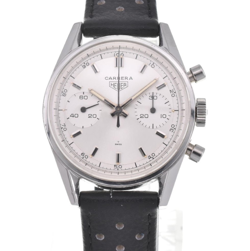 ☆良品【Heuer】ヴィンテージ ホイヤー カレラ クロノグラフ 7753 手巻き メンズ Z#150295