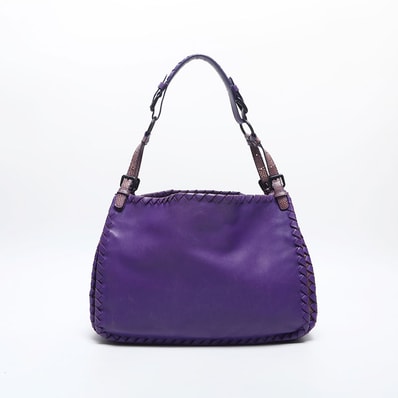 ボッテガヴェネタ BOTTEGAVENETA パイソン レザー イントレチャート ショルダーバッグ【中古】