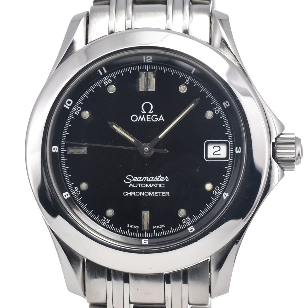 オメガ OMEGA 2501.50 シーマスター ブラック 自動巻き メンズ 腕時計 H#147615