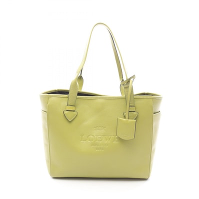 ロエベ LOEWE HERITAGE SMALL ヘリテージ スモール トートバッグ バッグ レザー レディース グリーン系 【中古】