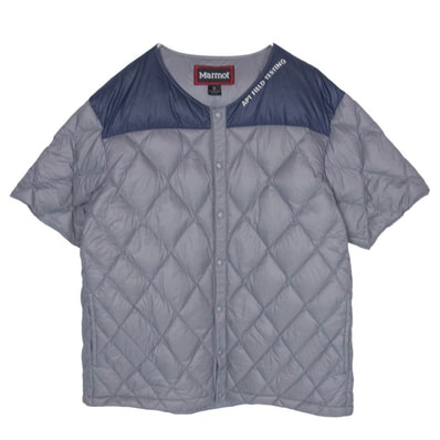 MARMOT マーモット STABRIDGE スタブリッジ TSAMD325AP × STABRIDGE スタブリッジ 750FP DOWN T-SHIRT ダウン Tシャツ 半袖 ジャケット グレー系 XL【美品】【中古】