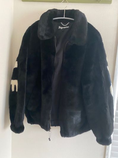 Supreme Faux Fur Bomber Jacket "Black"