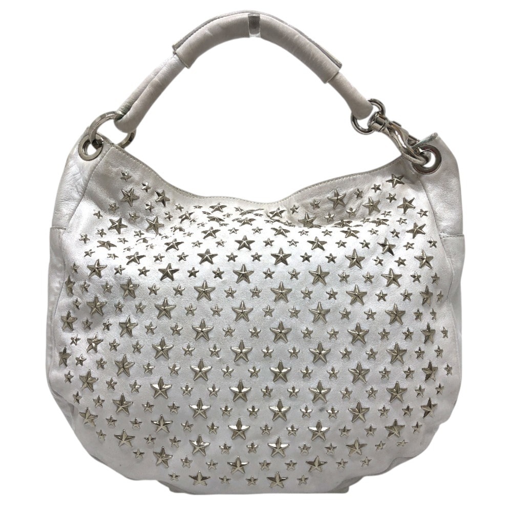 ジミーチュウ JIMMY CHOO スカイ スタースタッズ カバン ハンドバッグ 肩掛け ホーボー ショルダーバッグ レザー ホワイト