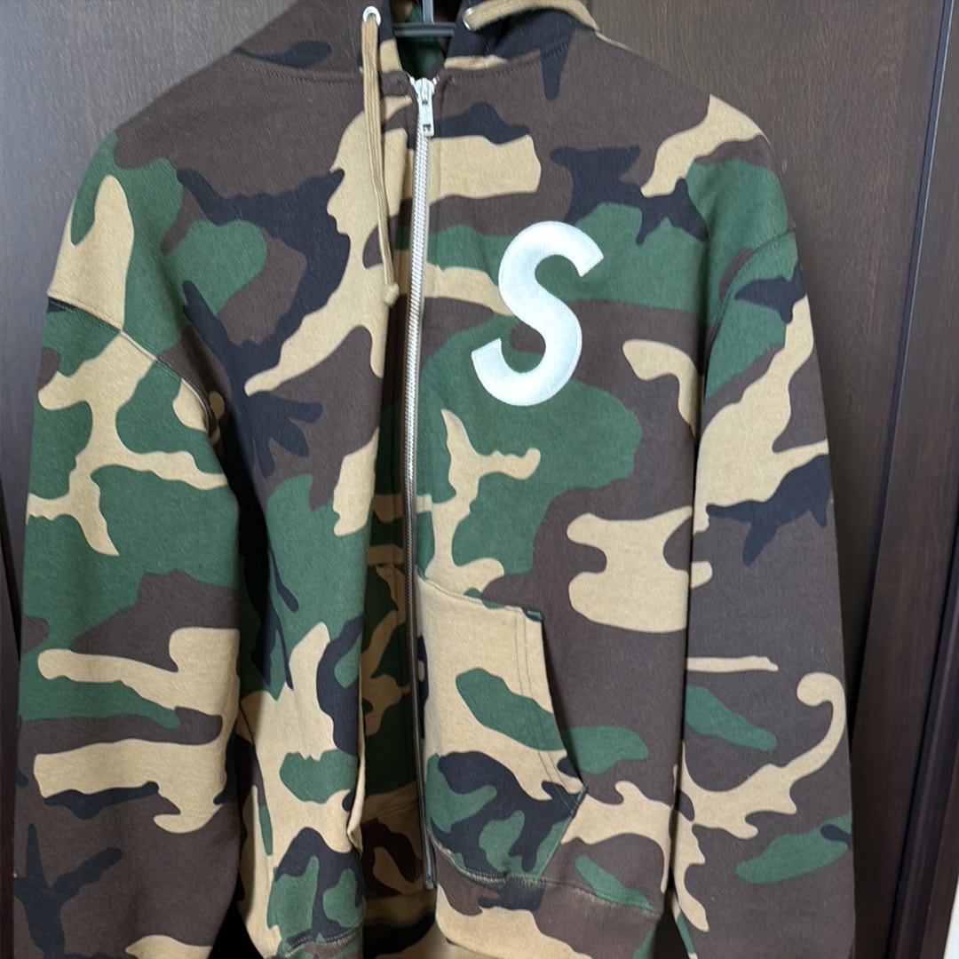 Supreme S Logo Zip Up Hooded Sweatshirt (25FW) "Woodland Camo"