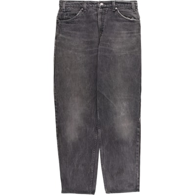 古着 90年代 リーバイス Levi's 550 RELAXED FIT TAPERED LEG オレンジタブ ブラックデニム テーパードデニムパンツ メンズw34相当 ヴィンテージ/eaa571201