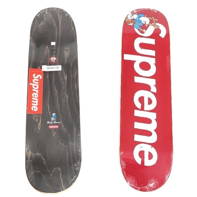 【中古】シュプリーム Supreme 2020年秋冬 Smurfs Skateboard スケートボード デッキ スケボー レッド【サイズ8.375×32.125】【メンズ】