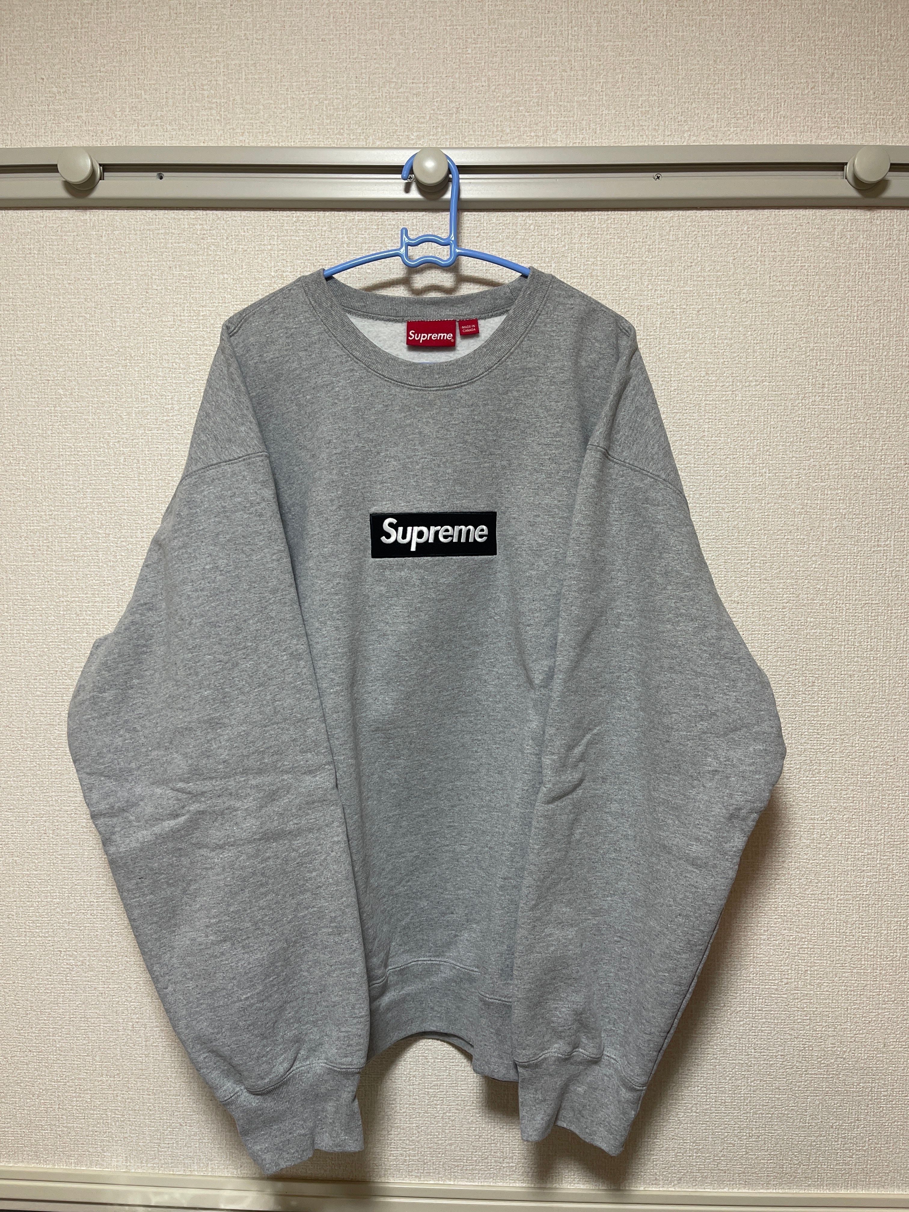 Supreme Box Logo Crewneck "Heather Grey" (22FW)