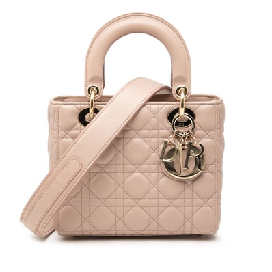 ディオール カナージュ マイ レディディオール ハンドバッグ ショルダーバッグ 2WAY ベージュ系 レザー レディース Dior 【中古】