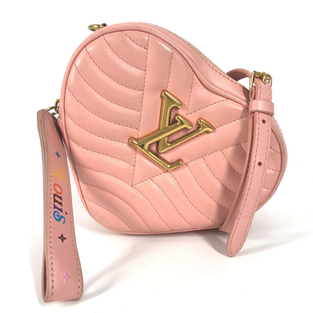 ルイヴィトン LOUIS VUITTON ハート LVロゴ M53769 ニューウェーブ 2WAYバッグ 斜め掛け カバン クラッチバッグ ポシェット ショルダーバッグ レザー ピンク