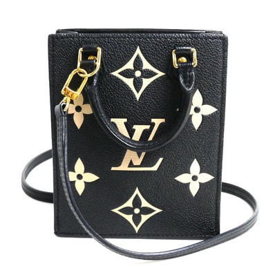 LOUIS VUITTON ルイ・ヴィトン プティット サックプラ 2Wayショルダーバッグ モノグラム アンプラント ブラック ベージュ M57937 IC レディース【中古】
