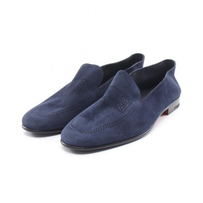 エルメス HERMES エクリプス モカシン 靴 スウェード メンズ ネイビー系 221980Z 【中古】