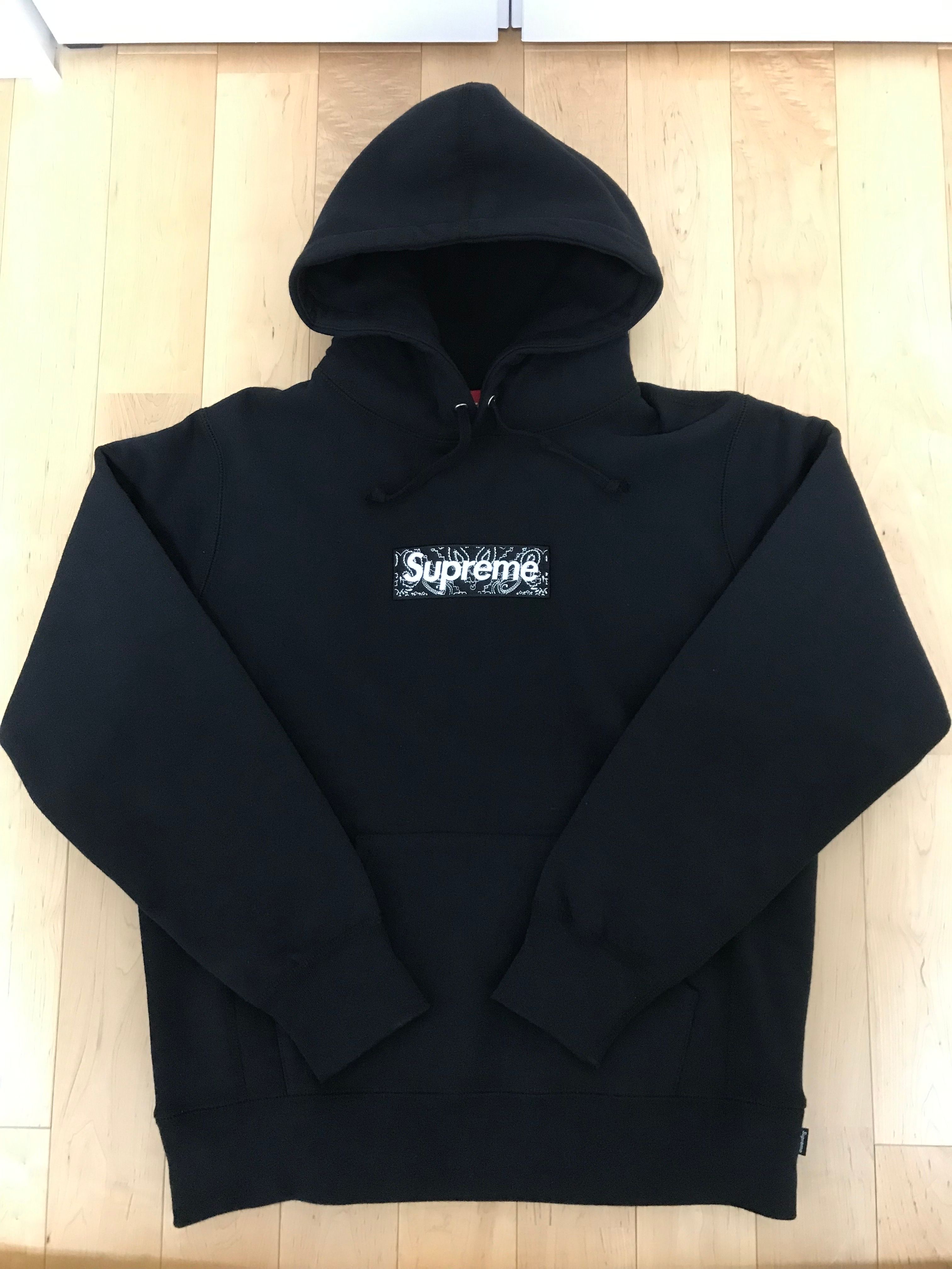 Supreme Bandana Box Logo Hooded Sweatshirt "Black"